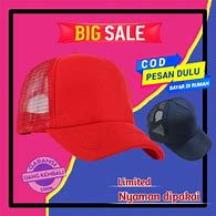 Topi Jaring Merah Hitam